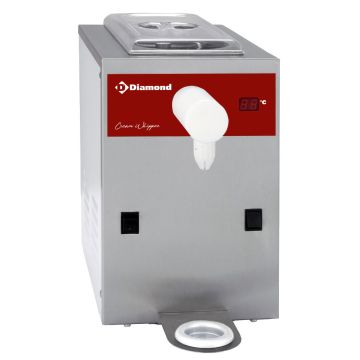 Sahnemaschine gekühlt aus Edelstahl, 5 L Behälter (150 L/Std.) (280x440x400mm)