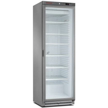 Gefrierschrank, statisch, Glastür, 400 Liter. aus Edelstahl (620x675x1860mm)