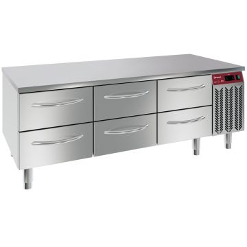 Kühlunterbau, 6x 1/2 Schubladen GN 1/1- h 100 mm (1600x700x570mm)