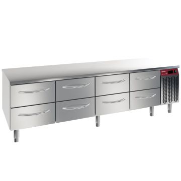 Kühlunterbau, 8x 1/2 Schubladen GN 1/1- h 100 mm (2050x700x570mm)