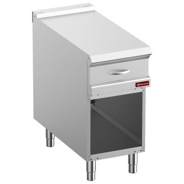 Neutrales Arbeitselement mit Schubladen GN, Modul 1/2, offener Unterbau (400x900x850mm)