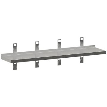 Wandregal mit 4 Konsolen und 4 Wandschienen (2000x300x40mm)