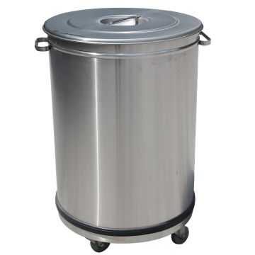 Abfallbehälter mit Deckel auf Rollen - 95 Liter (460x460x700mm)
