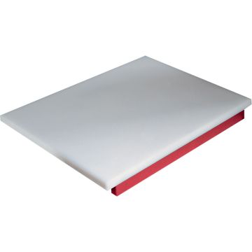 Hackbrett aus Polyäthylen für Fleisch (rot) (500x420x20mm)