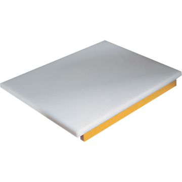 Hackbrett aus Polyäthylen für Hunh (gelb) (500x420x20mm)