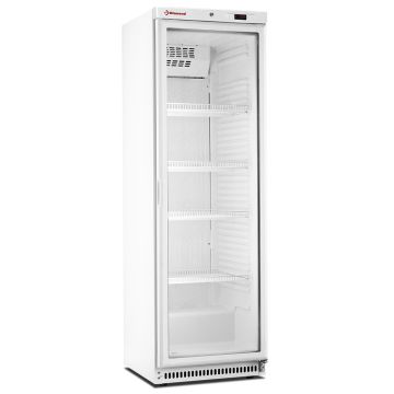 Kühlschrank, Glastür, belüftet, 400 Liter. weiß (590x645x1860mm)