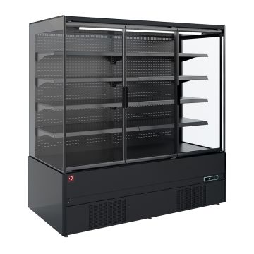 Wand-Kühlmöbel, Selbstbedienung, Flügeltüren - FULL BLACK (1310x852x1920mm)