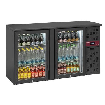 Flaschenkühlschrank 2 Glastüren, 320 Liter, verstellbare Füße (1460x535x860mm)