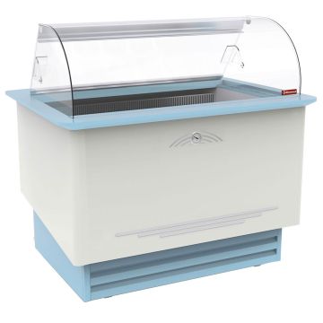 Statische  Speiseeisvitrine für 10 Behälter a 5l, mit Reserve (1437x945x1290mm)