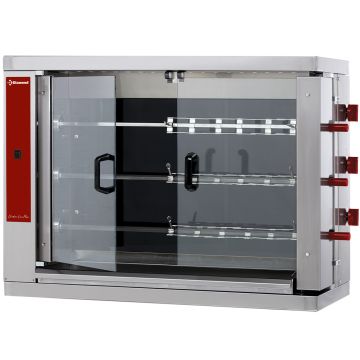 Hähnchengrill Glaskeramik, 3 Spieße (18 Hähnchen) (1098x480x820mm)