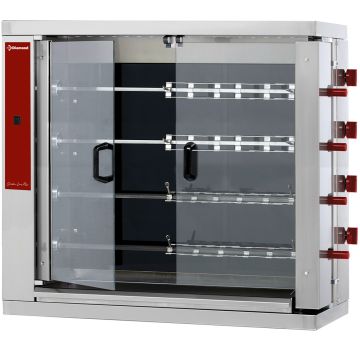 Hähnchengrill Glaskeramik, 4 Spieße (24 Spiese) (1098x480x1000mm)