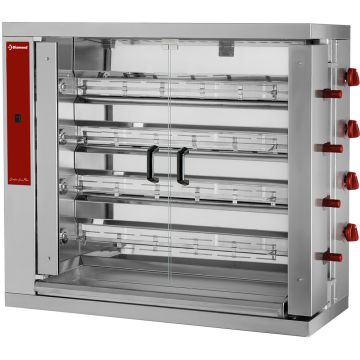 Hähnchengrill Gas, 4 Spieße (24 Hähnchen) (1098x480x1000mm)