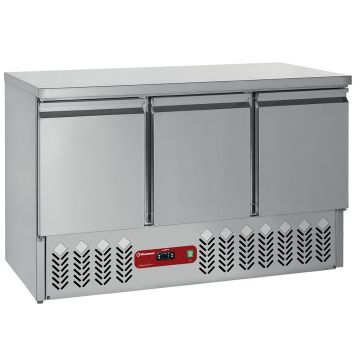 Kompakt Kühltisch 3 Türen GN 1/1, 380 Lit + 1x Kit Schubladenblock (1/2 + 1/2 h100), fur SA... (1365x700x857mm)