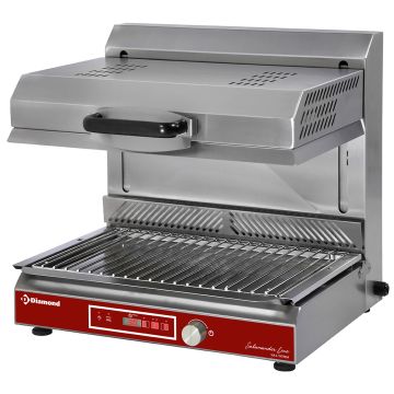 Elektronischer Glaskeramik-Salamander, bewegliche Decke, 2 Kochzonen (digit) (600x640x590mm)