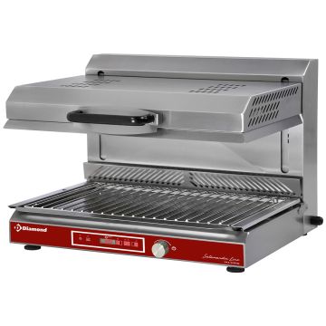 Elektronischer Glaskeramik-Salamander, bewegliche Decke, 3 Kochzonen (digit) (800x640x590mm)