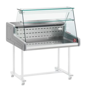 Verkaufstheke gekühlt - gerade Glasscheibe (2000x930x660mm)