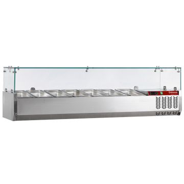 Kühlaufsatz 7x GN 1/4 - 150 mm, mit Glas