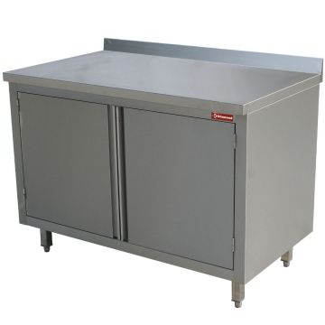 Arbeitsschrank Drehtüren mit Aufkantung (800x700x880mm)