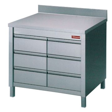 Arbeitsschrank mit 6 Schubladen GN1/1 (1000x700x880mm)