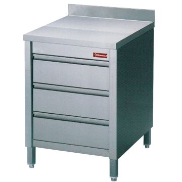 Arbeitsschrank mit 3 Schubladen GN1/1 (600x700x880mm)