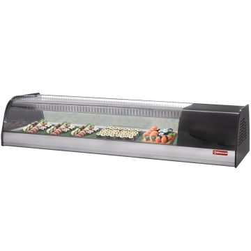 Kühlvitrine für Sushi, Doppellochboden (inklusive) (1380x415x270mm)