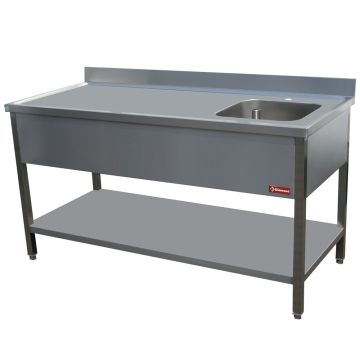 Kochtisch 1 Becken 400x400h250  (1800x700x880mm)