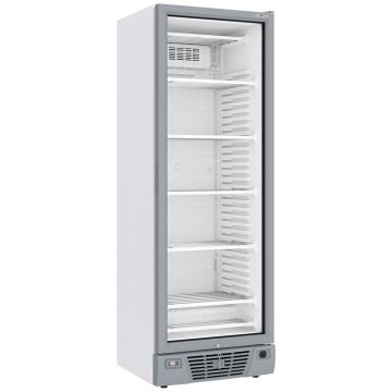 Negative belüftete Vitrine 382 Liter - 5 feste Ebenen - WEISS (640x670x1875mm)