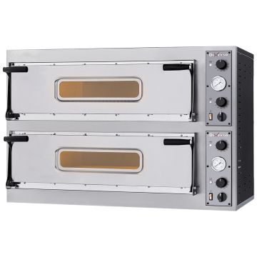 Elektro Ofen 2x 2 Pizzen diam. 350mm, 2 Backkammern (1100x600x745mm)