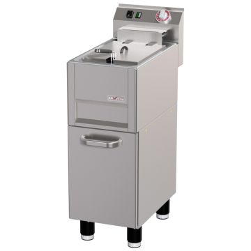 Elektrische Fritteuse 13 Liter auf Untergestell, mit Ablass (330x600x880mm)