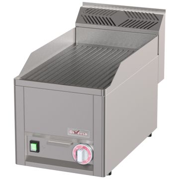 Elektrische Kochplatte, geriffelt -Top- (330x600x290mm)