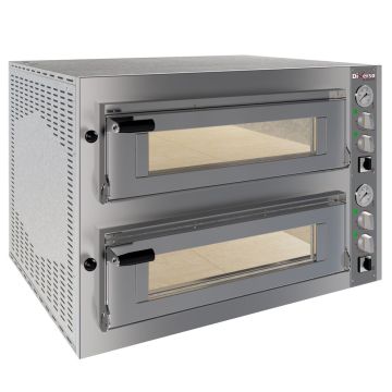 Elektro Ofen 2x 4 Pizzen diam.350mm, 2 Backkammern (990x820x680mm)