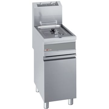 Gas-Friteuse, 1 Becken für 15 Liter mit Unterschrank (375x650x845mm)
