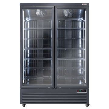 Vertikaler Gefrierschrank-Vitrine, 1084 Liter - SCHWARZ (1340x760x2040mm)