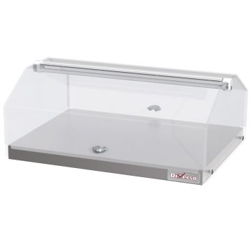 Neutrale Vitrine zum Aufstellen, 1 Ebene L500mm (500x355x270mm)
