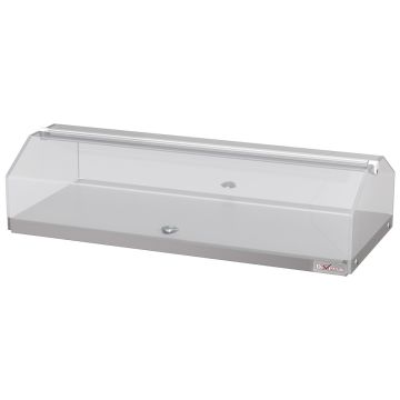 Neutrale Vitrine zum Aufstellen, 1 Ebene L800mm (800x355x270mm)