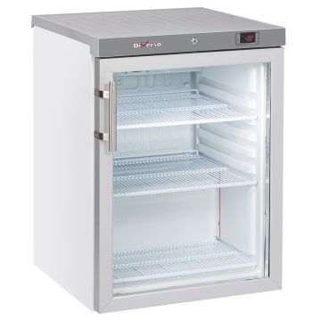 Kühlschrank, Glastür, belüftet, 200 Liter - Weiss (600x625x853mm)