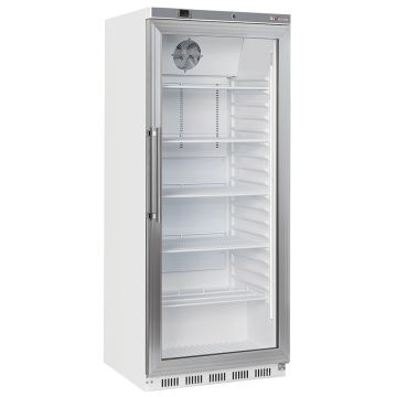Kühlschrank GN 2/1, Glastür, belüftet, 600 Liter - Weiss (780x768x1890mm)