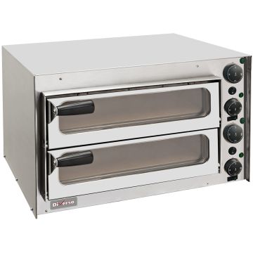 Pizzaofen 350 mm, mit Glastür, mit Doppelkammer (560x510x455mm)