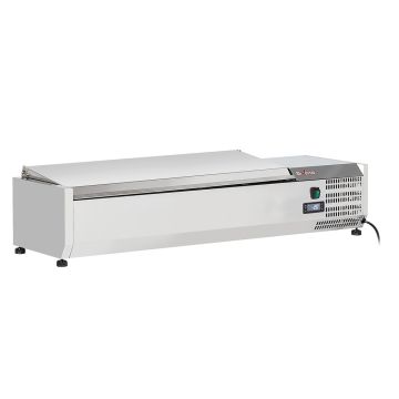 Kühlaufsatz 5x GN 1/4 - 150 mm mit Edelstahldeckel (1200x335x282mm)