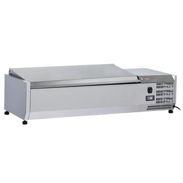 Kühlaufsatz 3 x GN 1/3 & 1x GN 1/2 -150 mm, mit Edelstahldeckel (1200x395x282mm)