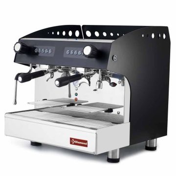 Espressomaschine 2-gruppig, automatisch - SCHWARZ (475x563x530mm)