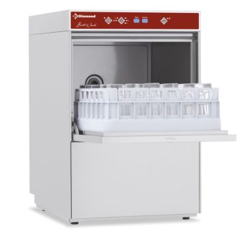 Gläserspülmaschine, Korb 400x400 mm " Full-Hygiène ", mit kontinuierlicher Entkalkung (465x550x710mm)