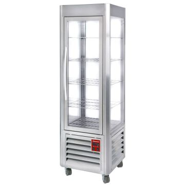 Panorama vitrine , 5 rostablage, 360 LT, Edelstahl (600x630x1850mm)