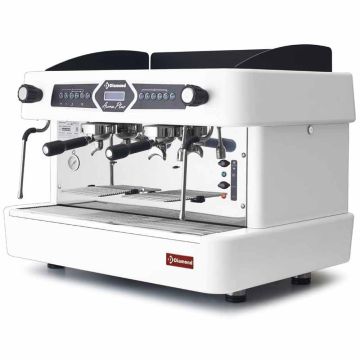 Expressomaschine, 2-gruppig, automatisch (mit Display) - WEIß (750x600x595mm)
