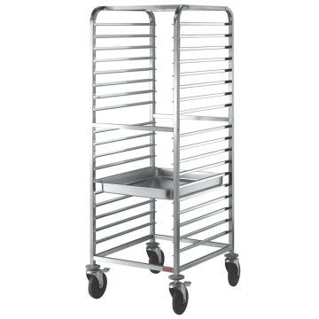 Tablettwagen für Bleche 20x GN2/1, Abstand 75 mm (588x675x1838mm)