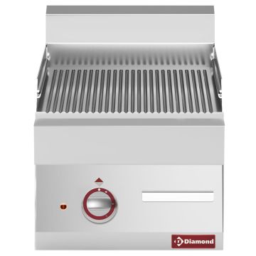 Elektro Grillplatte, gerillt -Top- (400x650x280mm)