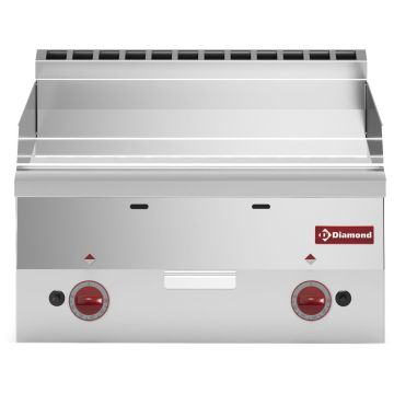 Gas Grillplatte, glatt "verchromt" -Top- (600x600x280mm)