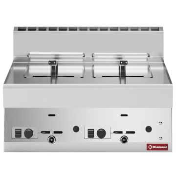 Gas Friteuse 2 Becken 8 Liter -Top- (700x650x280mm)