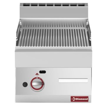 Gas Grillplatte, gerillt -Top- (400x650x280mm)