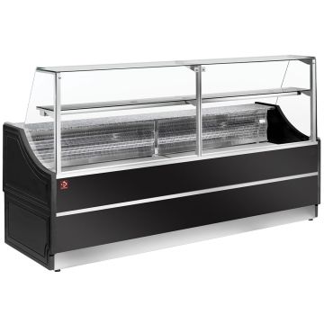Gekühlte Verkaufstheke gerade glasscheibe 90°, ohne Reservefach (1500x810x1350mm)